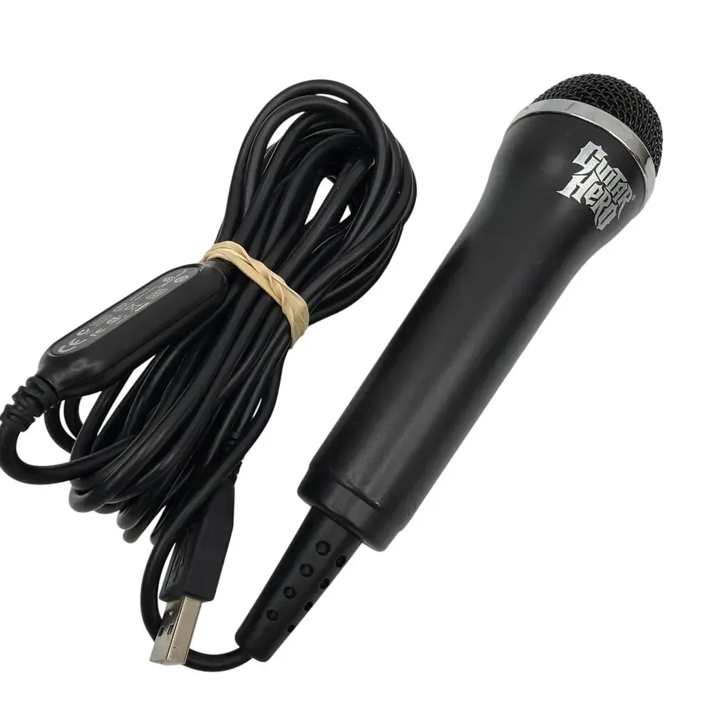 Guitar Hero Wired USB Microphone MINE-UR20 Black Tested Working